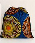 African Ankara Wax Gift Drawstring Bag 100% Cotton Fabric
